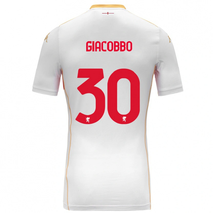 Danxen Dame Giulia Giacobbo #30 Hvit Rød Bortetrøye Drakt Trøye 2025/26 Skjorter T-Skjorte