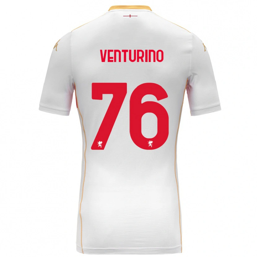Danxen Dame Lorenzo Venturino #76 Hvit Rød Bortetrøye Drakt Trøye 2025/26 Skjorter T-Skjorte