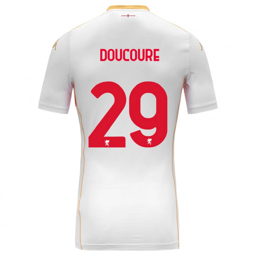 Danxen Dame Mamedi Doucouré #29 Hvit Rød Bortetrøye Drakt Trøye 2025/26 Skjorter T-Skjorte