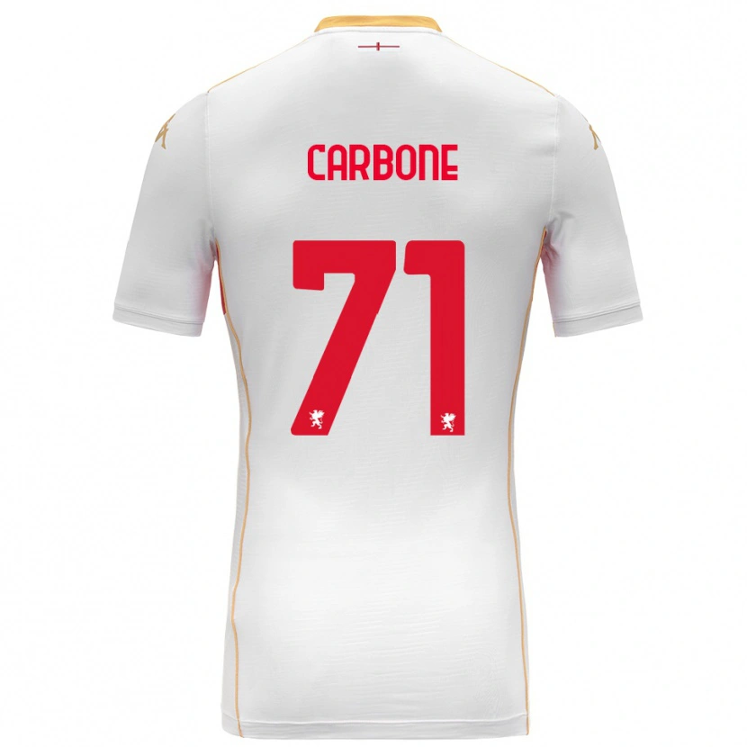 Danxen Dame Filippo Carbone #71 Hvit Rød Bortetrøye Drakt Trøye 2025/26 Skjorter T-Skjorte