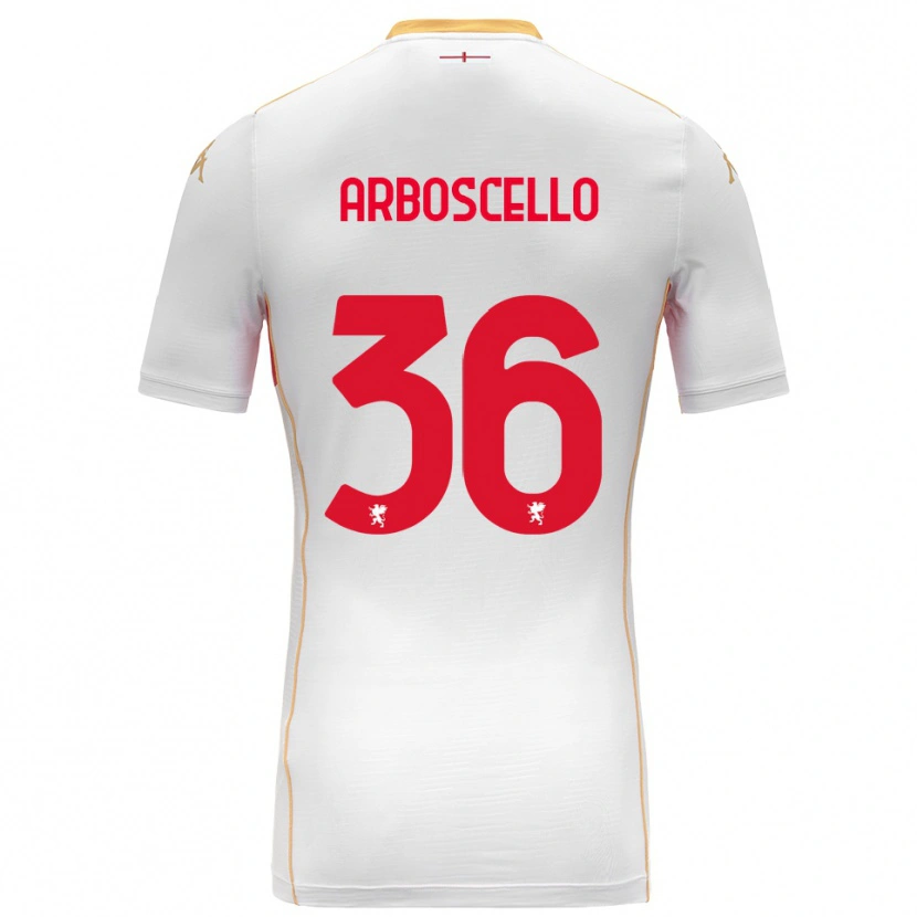Danxen Dame Riccardo Arboscello #36 Hvit Rød Bortetrøye Drakt Trøye 2025/26 Skjorter T-Skjorte