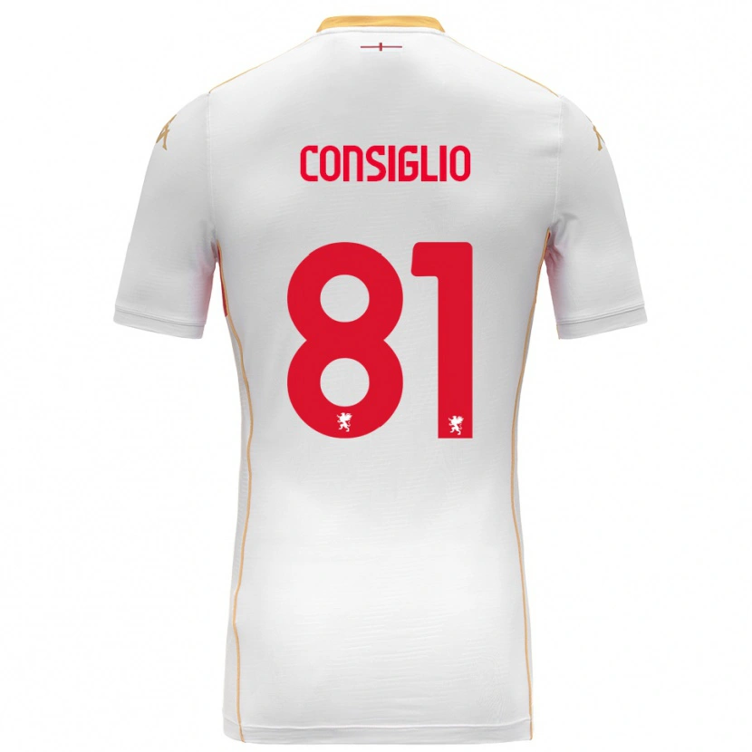 Danxen Dame Leonardo Consiglio #81 Hvit Rød Bortetrøye Drakt Trøye 2025/26 Skjorter T-Skjorte