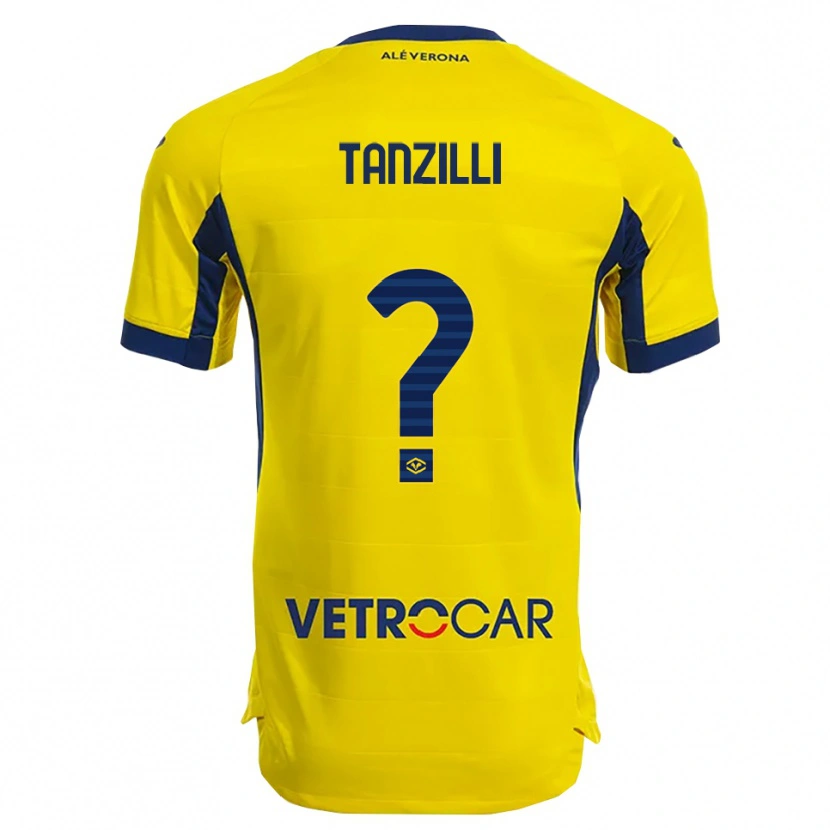 Danxen Dame Riccardo Tanzilli #0 Gul Marineblå Bortetrøye Drakt Trøye 2025/26 Skjorter T-Skjorte