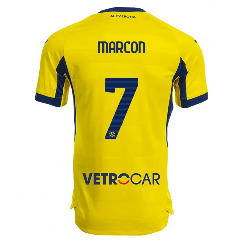 Danxen Dame Gabriel Marcon #7 Gul Marineblå Bortetrøye Drakt Trøye 2025/26 Skjorter T-Skjorte