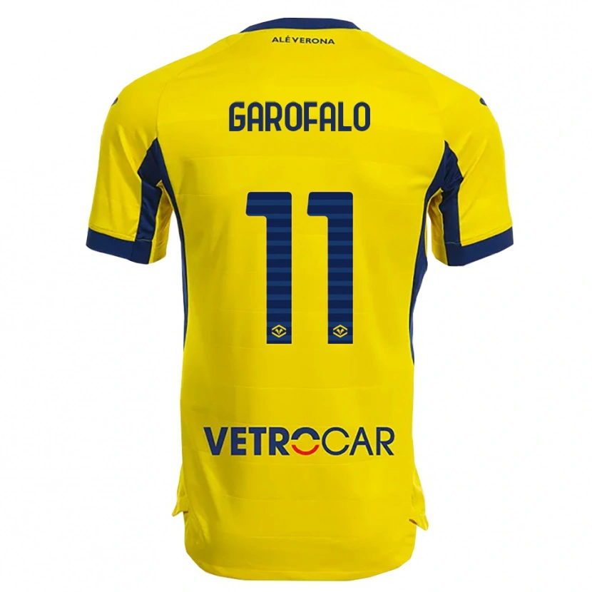 Danxen Dame Lorenzo Garofalo #11 Gul Marineblå Bortetrøye Drakt Trøye 2025/26 Skjorter T-Skjorte