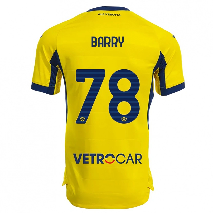 Danxen Dame Oumar Barry #78 Gul Marineblå Bortetrøye Drakt Trøye 2025/26 Skjorter T-Skjorte