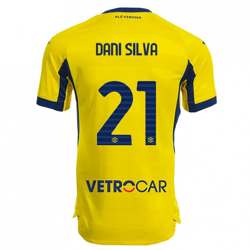 Danxen Dame Dani Silva #21 Gul Marineblå Bortetrøye Drakt Trøye 2025/26 Skjorter T-Skjorte
