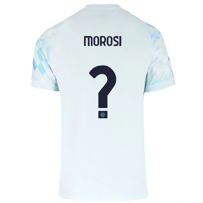 Danxen Dame Cesare Morosi #0 Hvit Blå Bortetrøye Drakt Trøye 2025/26 Skjorter T-Skjorte