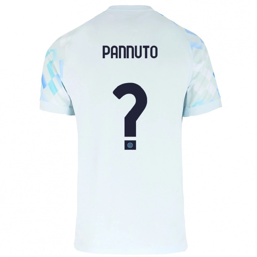 Danxen Dame Mattia Pannuto #0 Hvit Blå Bortetrøye Drakt Trøye 2025/26 Skjorter T-Skjorte