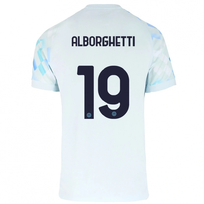 Danxen Dame Lisa Alborghetti #19 Hvit Blå Bortetrøye Drakt Trøye 2025/26 Skjorter T-Skjorte