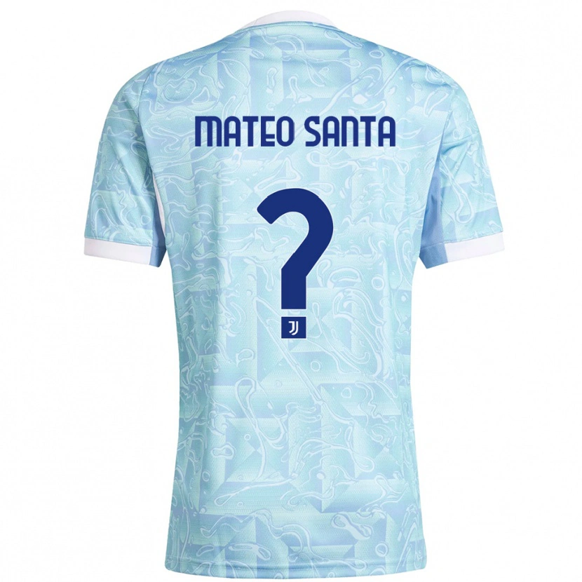 Danxen Dame Mateo Santa Maria #0 Lyseblå Gul Bortetrøye Drakt Trøye 2025/26 Skjorter T-Skjorte