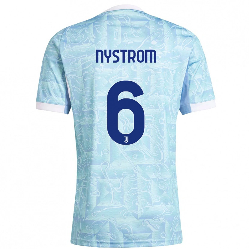 Danxen Dame Paulina Nyström #6 Lyseblå Gul Bortetrøye Drakt Trøye 2025/26 Skjorter T-Skjorte