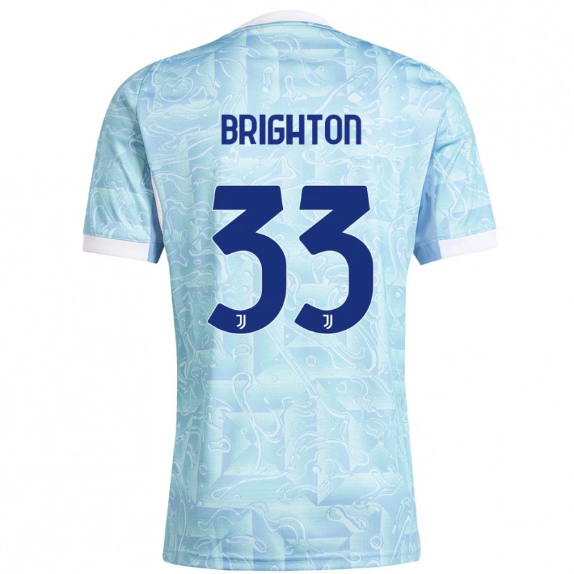 Danxen Dame Abi Brighton #33 Lyseblå Gul Bortetrøye Drakt Trøye 2025/26 Skjorter T-Skjorte