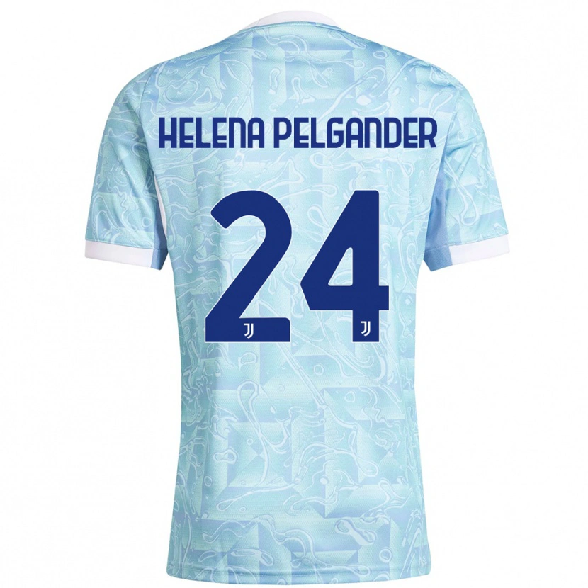 Danxen Dame Elsa Helena Pelgander #24 Lyseblå Gul Bortetrøye Drakt Trøye 2025/26 Skjorter T-Skjorte