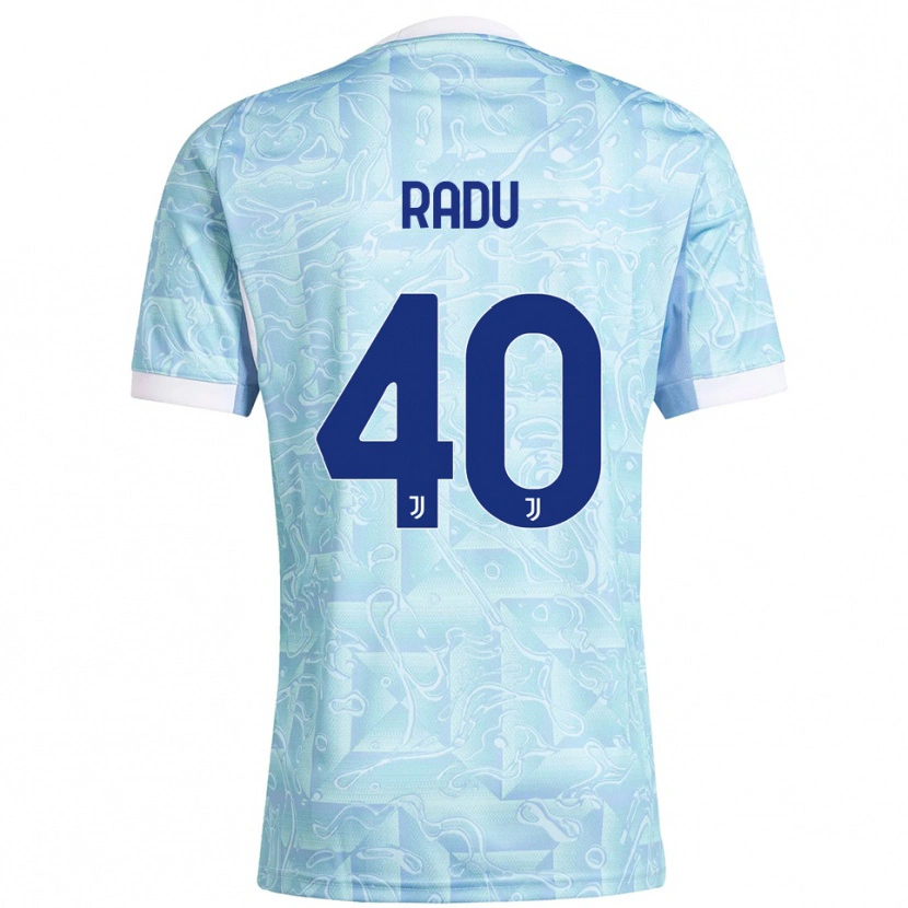 Danxen Dame Riccardo Radu #40 Lyseblå Gul Bortetrøye Drakt Trøye 2025/26 Skjorter T-Skjorte