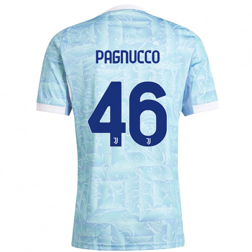 Danxen Dame Filippo Pagnucco #46 Lyseblå Gul Bortetrøye Drakt Trøye 2025/26 Skjorter T-Skjorte
