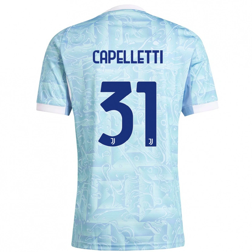 Danxen Dame Alessia Capelletti #31 Lyseblå Gul Bortetrøye Drakt Trøye 2025/26 Skjorter T-Skjorte