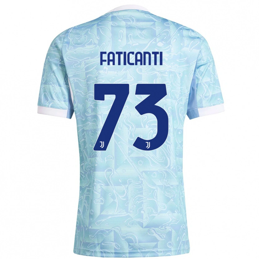 Danxen Dame Giacomo Faticanti #73 Lyseblå Gul Bortetrøye Drakt Trøye 2025/26 Skjorter T-Skjorte