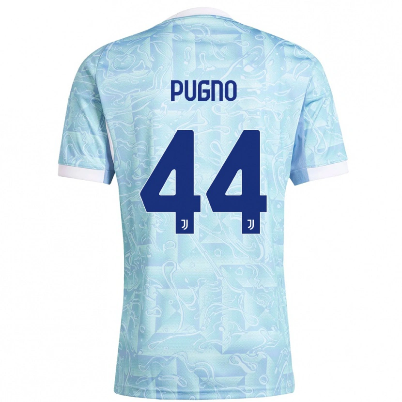 Danxen Dame Diego Pugno #44 Lyseblå Gul Bortetrøye Drakt Trøye 2025/26 Skjorter T-Skjorte