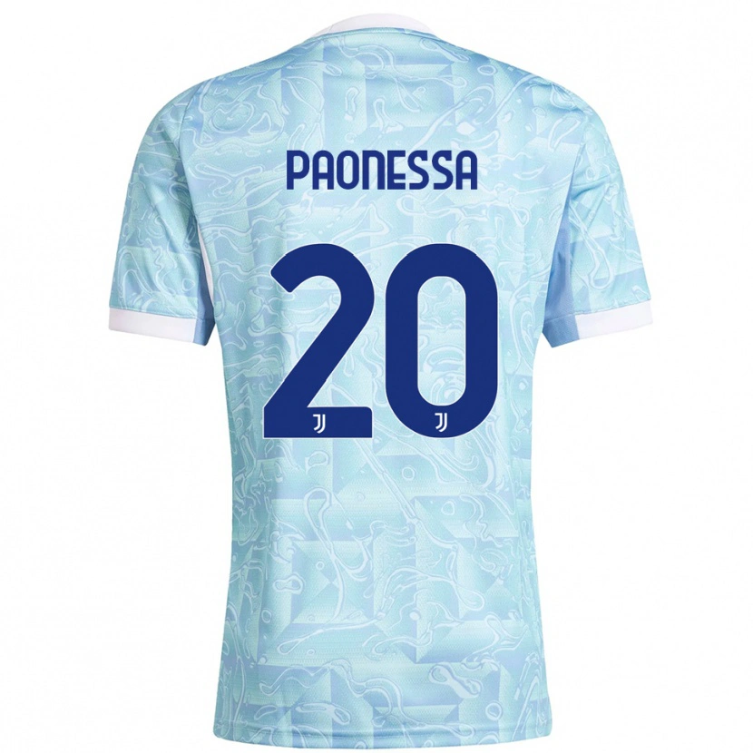 Danxen Dame Riccardo Paonessa #20 Lyseblå Gul Bortetrøye Drakt Trøye 2025/26 Skjorter T-Skjorte