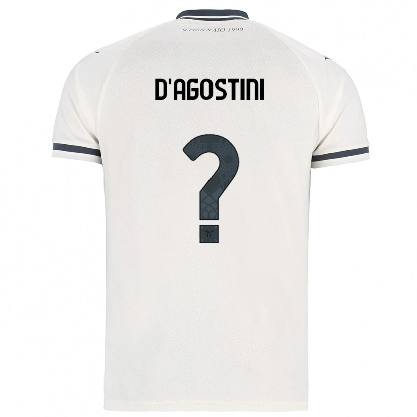 Danxen Dame Stefano D'agostini #0 Hvit Marineblå Bortetrøye Drakt Trøye 2025/26 Skjorter T-Skjorte
