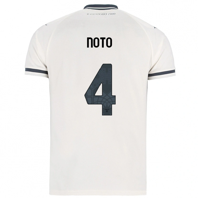 Danxen Dame Pierpaolo Noto #4 Hvit Marineblå Bortetrøye Drakt Trøye 2025/26 Skjorter T-Skjorte