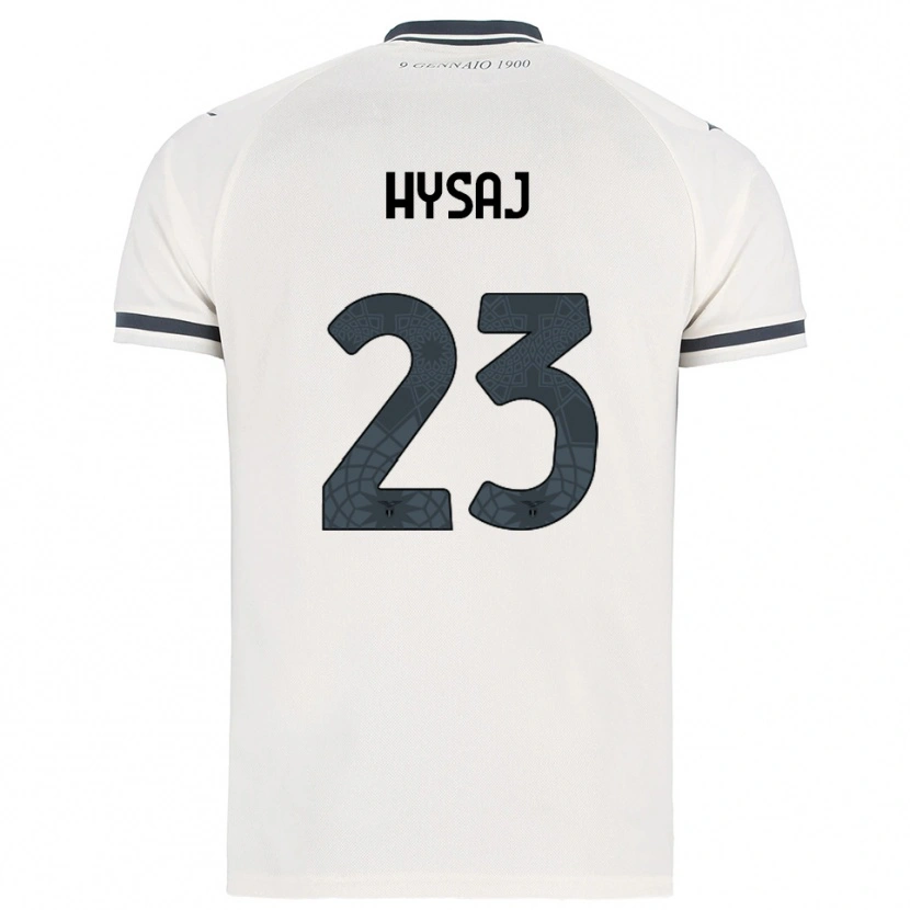 Danxen Dame Elseid Hysaj #23 Hvit Marineblå Bortetrøye Drakt Trøye 2025/26 Skjorter T-Skjorte