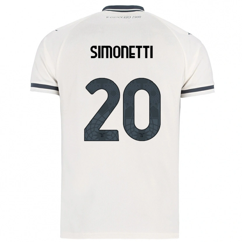 Danxen Dame Flaminia Simonetti #20 Hvit Marineblå Bortetrøye Drakt Trøye 2025/26 Skjorter T-Skjorte