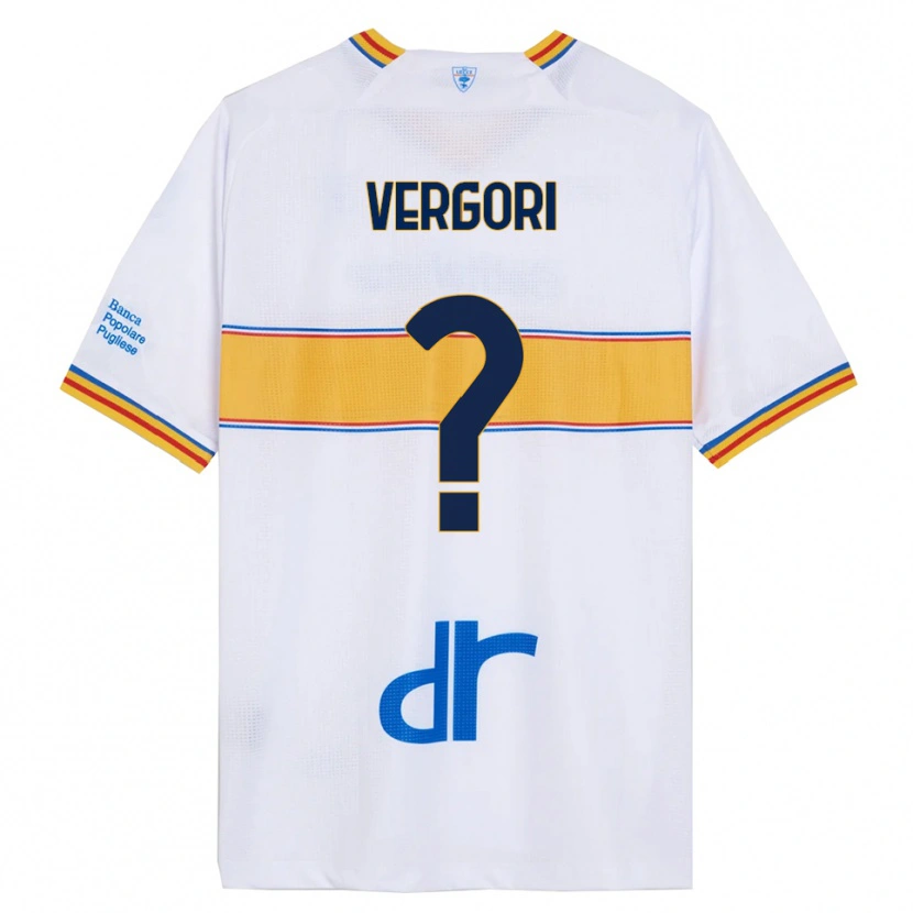 Danxen Dame Cristiano Vergori #0 Hvit Gul Bortetrøye Drakt Trøye 2025/26 Skjorter T-Skjorte