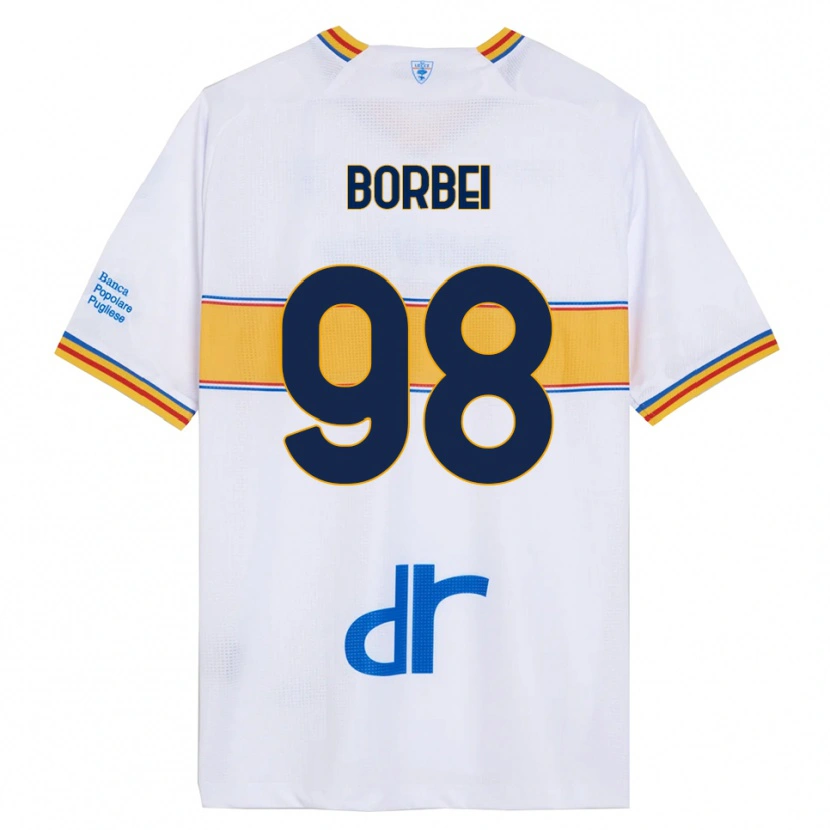 Danxen Dame Alexandru Borbei #98 Hvit Gul Bortetrøye Drakt Trøye 2025/26 Skjorter T-Skjorte