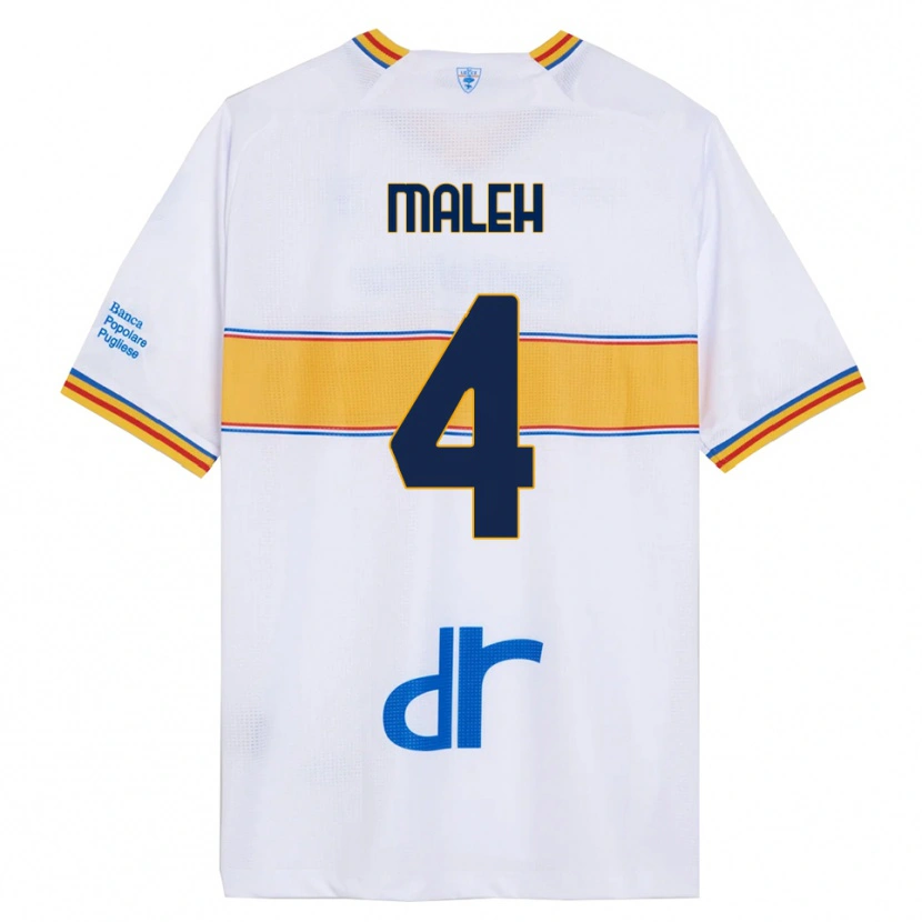 Danxen Dame Youssef Maleh #4 Hvit Gul Bortetrøye Drakt Trøye 2025/26 Skjorter T-Skjorte