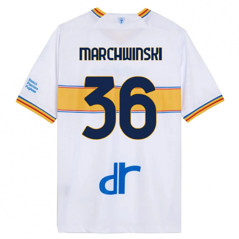 Danxen Dame Filip Marchwinski #36 Hvit Gul Bortetrøye Drakt Trøye 2025/26 Skjorter T-Skjorte