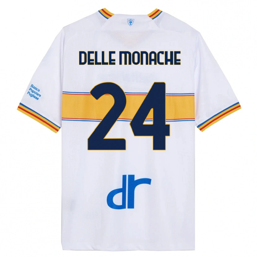 Danxen Dame Marco Delle Monache #24 Hvit Gul Bortetrøye Drakt Trøye 2025/26 Skjorter T-Skjorte