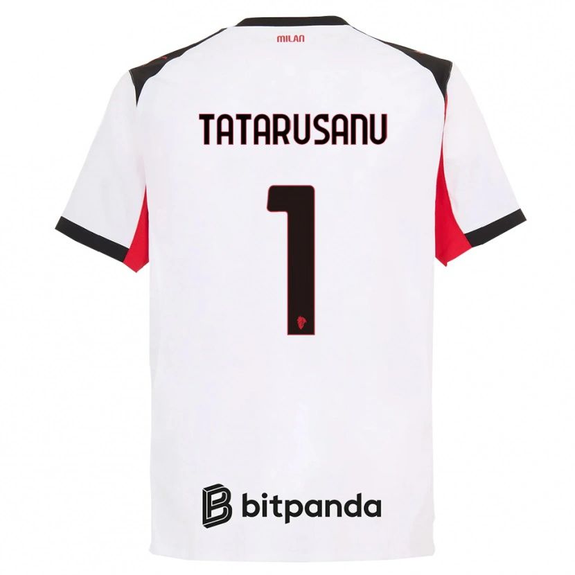 Danxen Dame Ciprian Tatarusanu #1 Hvit Svart Bortetrøye Drakt Trøye 2025/26 Skjorter T-Skjorte