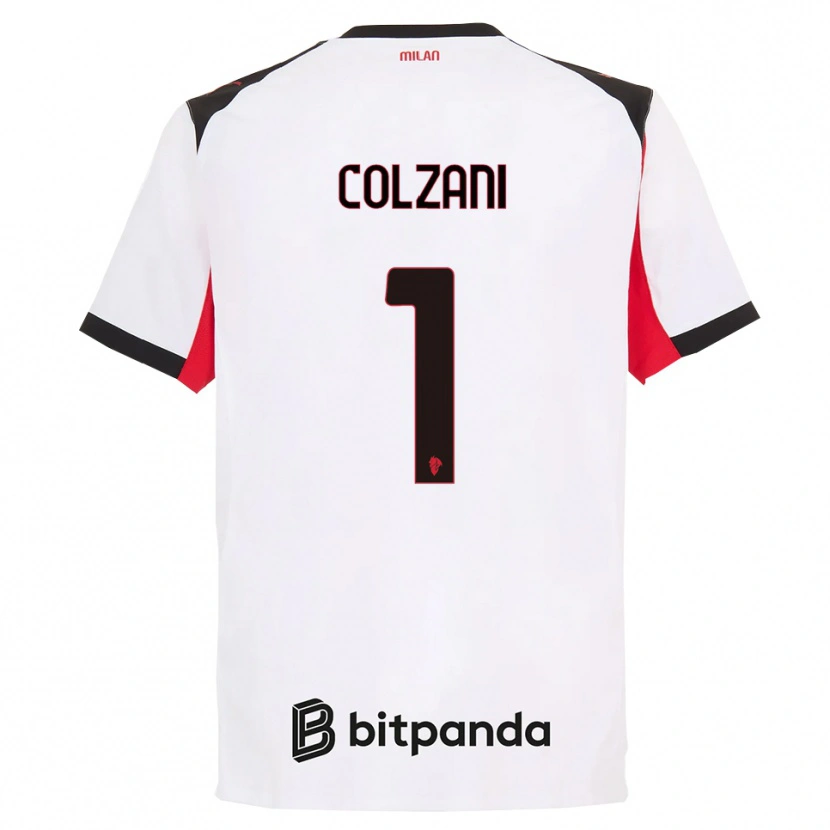 Danxen Dame Edoardo Colzani #1 Hvit Svart Bortetrøye Drakt Trøye 2025/26 Skjorter T-Skjorte
