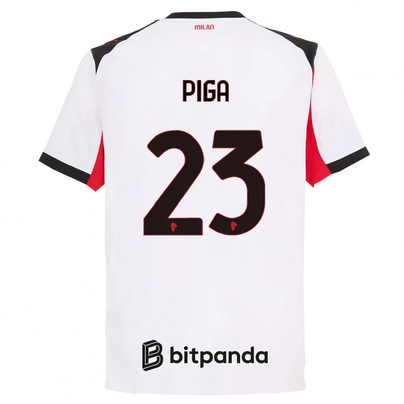 Danxen Dame Julie Piga #23 Hvit Svart Bortetrøye Drakt Trøye 2025/26 Skjorter T-Skjorte