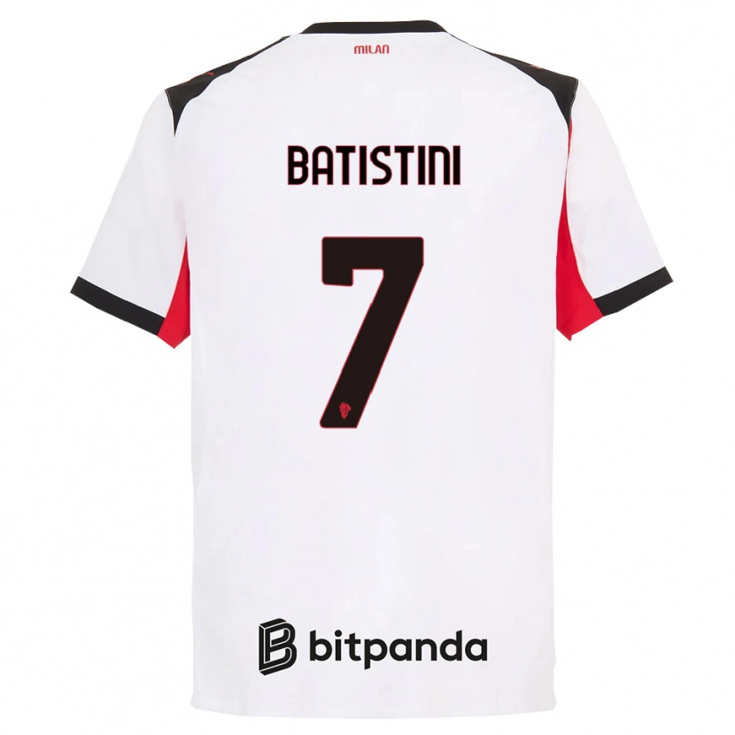 Danxen Dame Simone Batistini #7 Hvit Svart Bortetrøye Drakt Trøye 2025/26 Skjorter T-Skjorte