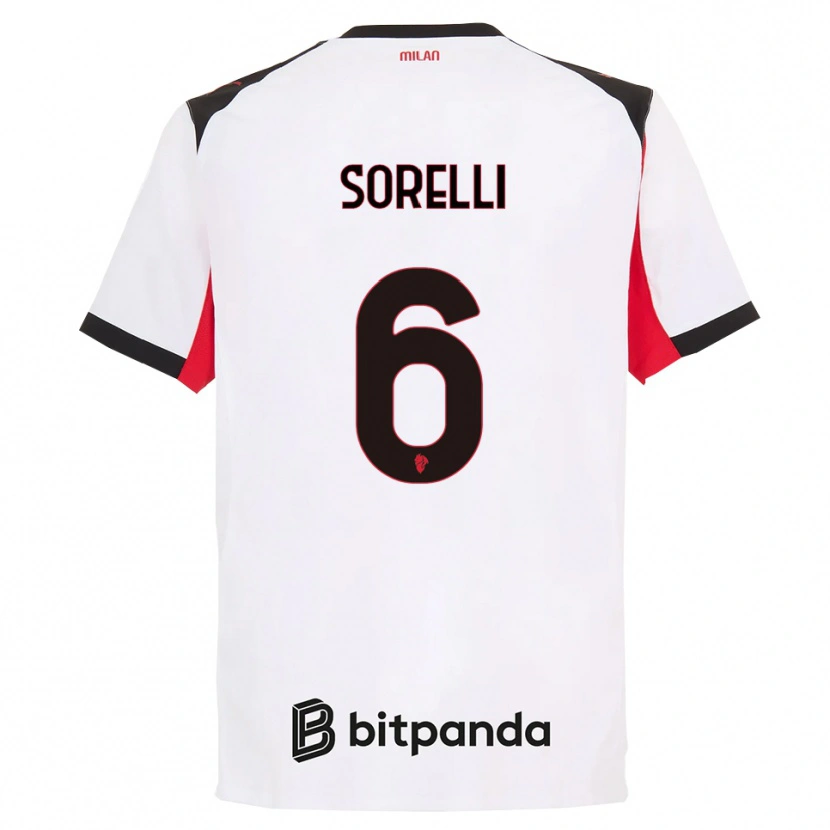 Danxen Dame Nadine Sorelli #6 Hvit Svart Bortetrøye Drakt Trøye 2025/26 Skjorter T-Skjorte