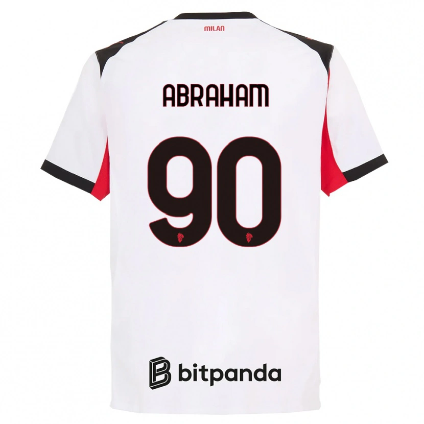 Danxen Dame Tammy Abraham #90 Hvit Svart Bortetrøye Drakt Trøye 2025/26 Skjorter T-Skjorte