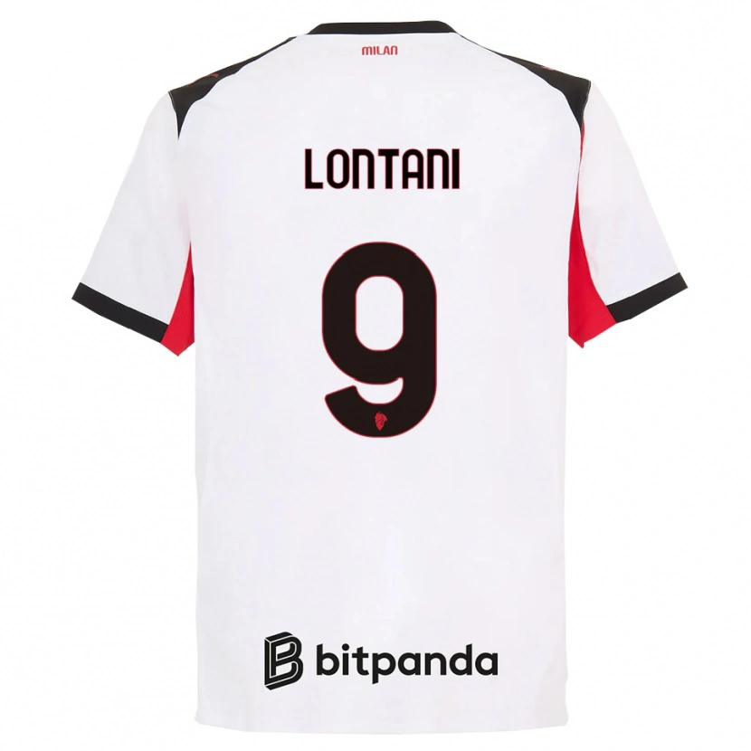 Danxen Dame Simone Lontani #9 Hvit Svart Bortetrøye Drakt Trøye 2025/26 Skjorter T-Skjorte
