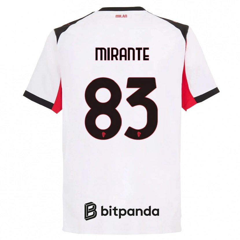 Danxen Dame Antonio Mirante #83 Hvit Svart Bortetrøye Drakt Trøye 2025/26 Skjorter T-Skjorte