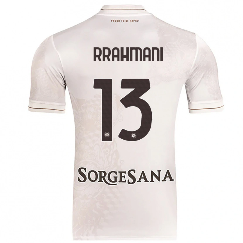 Danxen Dame Amir Rrahmani #13 Champagne Brun Bortetrøye Drakt Trøye 2025/26 Skjorter T-Skjorte