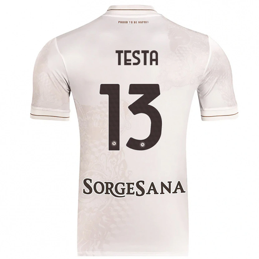 Danxen Dame Vincenzo Testa #13 Champagne Brun Bortetrøye Drakt Trøye 2025/26 Skjorter T-Skjorte