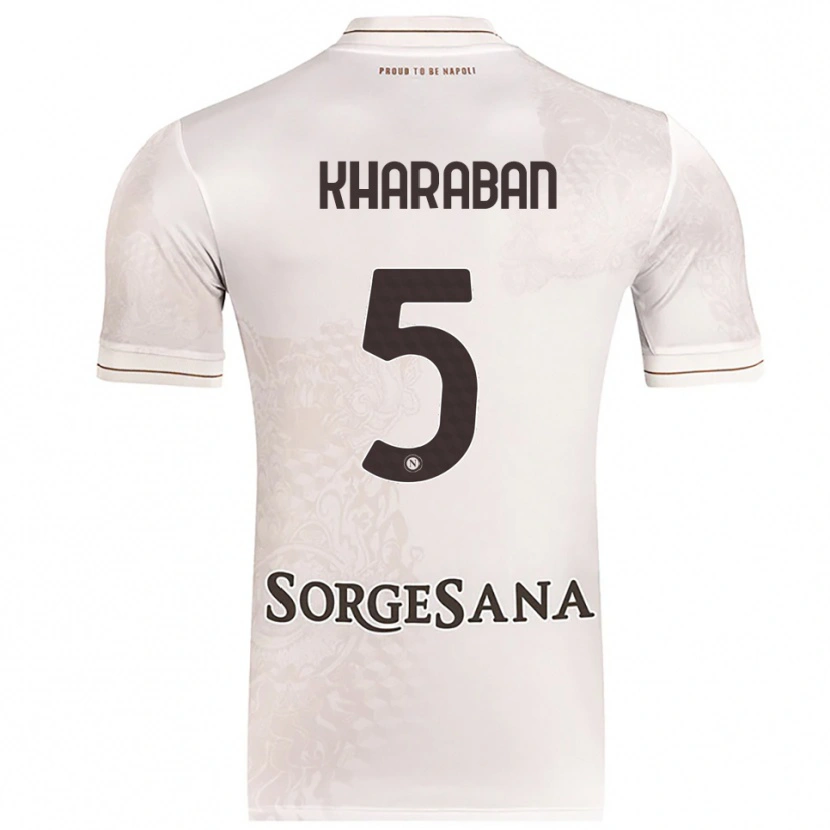Danxen Dame Vitaliy Kharban #5 Champagne Brun Bortetrøye Drakt Trøye 2025/26 Skjorter T-Skjorte