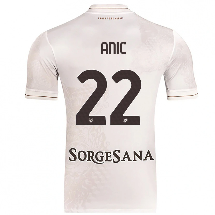 Danxen Dame Ivan Anic #22 Champagne Brun Bortetrøye Drakt Trøye 2025/26 Skjorter T-Skjorte