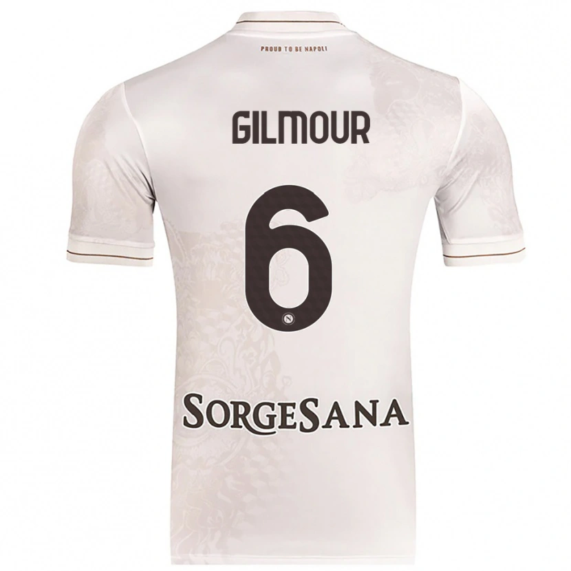 Danxen Dame Billy Gilmour #6 Champagne Brun Bortetrøye Drakt Trøye 2025/26 Skjorter T-Skjorte