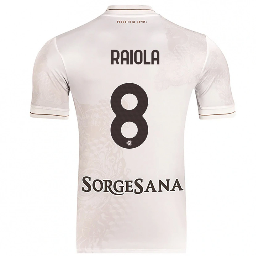 Danxen Dame Arturo Raiola #8 Champagne Brun Bortetrøye Drakt Trøye 2025/26 Skjorter T-Skjorte
