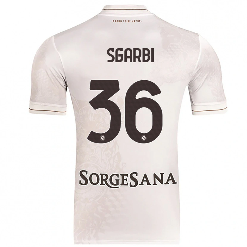 Danxen Dame Lorenzo Sgarbi #36 Champagne Brun Bortetrøye Drakt Trøye 2025/26 Skjorter T-Skjorte