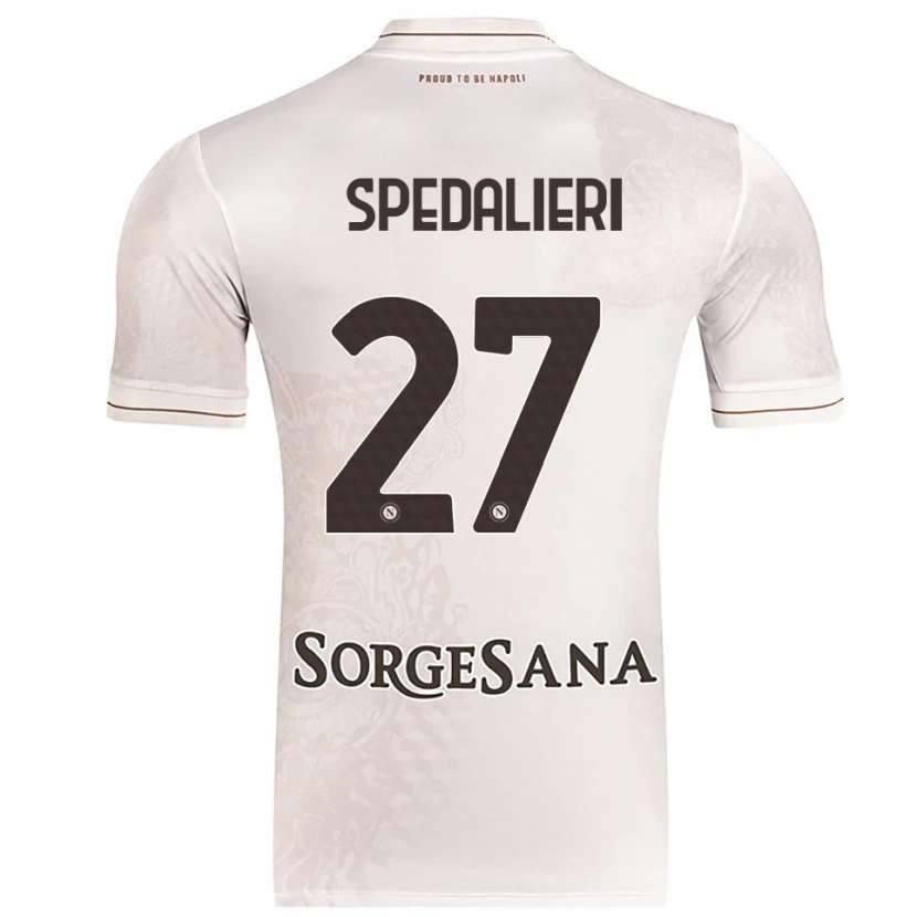 Danxen Dame Johnatan Andrea Spedalieri #27 Champagne Brun Bortetrøye Drakt Trøye 2025/26 Skjorter T-Skjorte