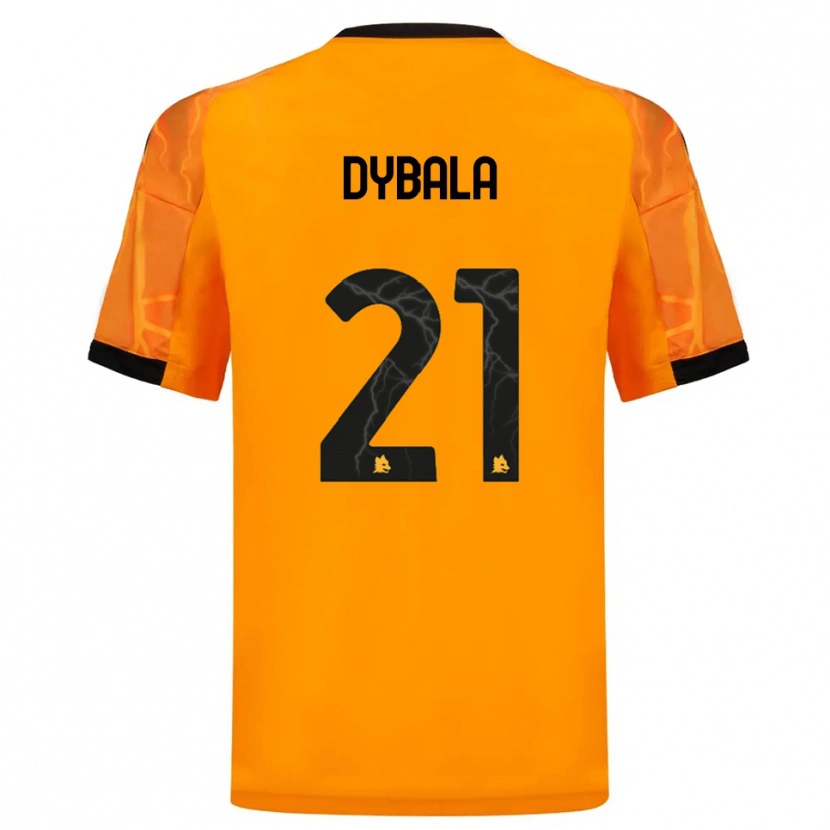 Danxen Dame Paulo Dybala #21 Oransje Svart Bortetrøye Drakt Trøye 2025/26 Skjorter T-Skjorte